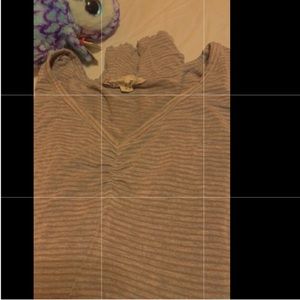 Pink & Grey Striped Long sleeve Tee